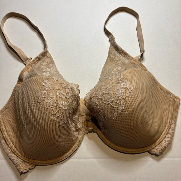 Natori 36DD Bra Tan Cherry Blossom Underwire Back Closure 721191 - Picture 1 of 8
